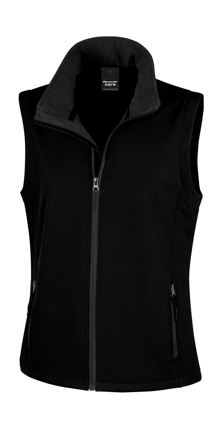 Gilet sans manches softshell imprimable pour femme - 177 - Noir