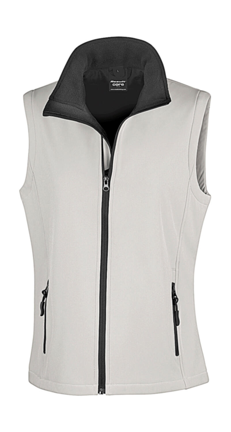 Gilet sans manches softshell imprimable pour femme - 056 - Noir