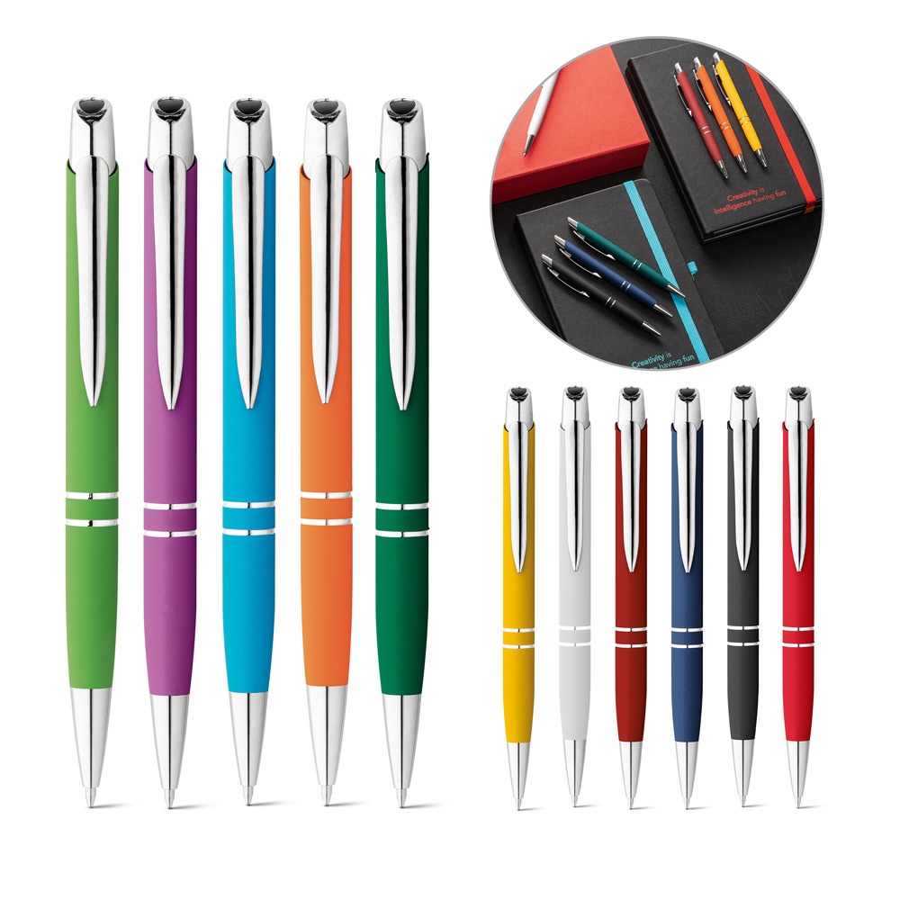 MARIETA SOFT. Stylo bille en aluminium avec clip.