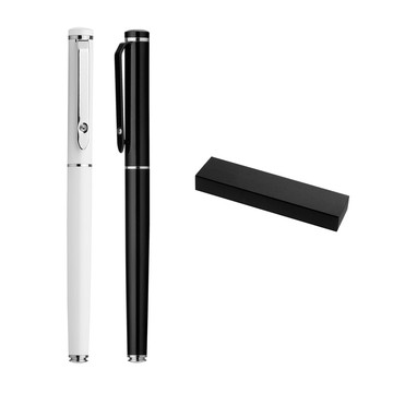 CALIOPE ROLLER. Stylo roller en métal avec détails brillants sur la pointe.