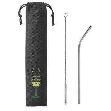 COCKTAIL. Paille réutilisable en acier inoxydable