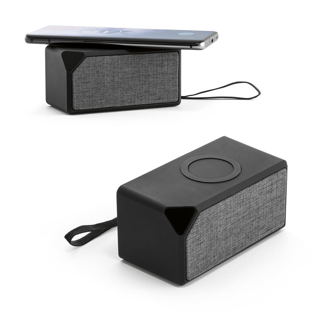 GRUBBS. Enceinte portable en ABS avec chargeur sans fil
