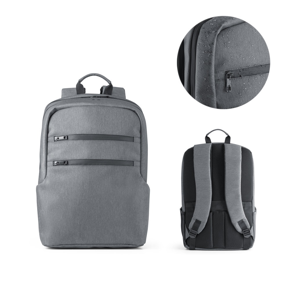 BROOKLYN. Sac à dos imperméable pour ordinateur portable 15 pouces en nylon bicolore