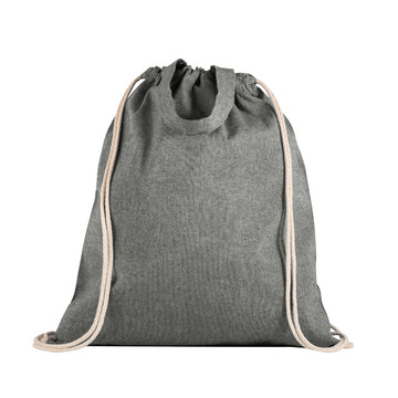 RISSANI. Sac à dos à cordon composé à 70 % de coton recyclé et à 30 % de polyester rPET (140 g/m²). - 