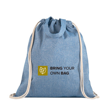 RISSANI. Sac à dos à cordon composé à 70 % de coton recyclé et à 30 % de polyester rPET (140 g/m²). - 