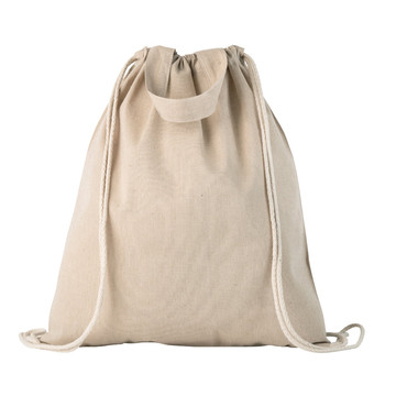RISSANI. Sac à dos à cordon composé à 70 % de coton recyclé et à 30 % de polyester rPET (140 g/m²). - 