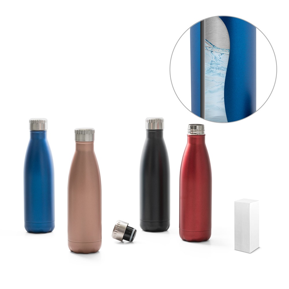SHOW SATIN. Bouteille d'eau en acier inoxydable de 500 ml.