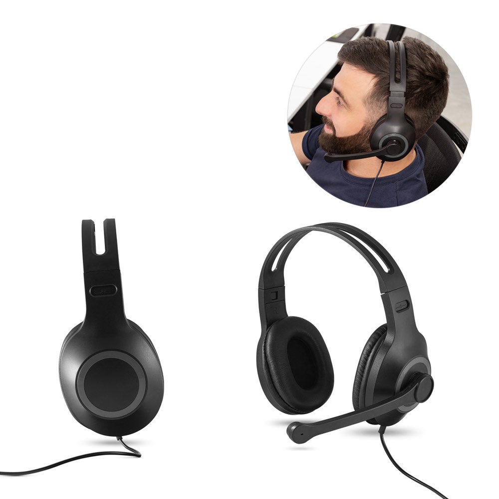 KILBY. Casque réglable en ABS et PP avec microphone.