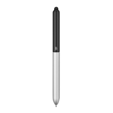81001. Stylo à bille en aluminium avec pointe tactile - 143 - Chrome noir satiné