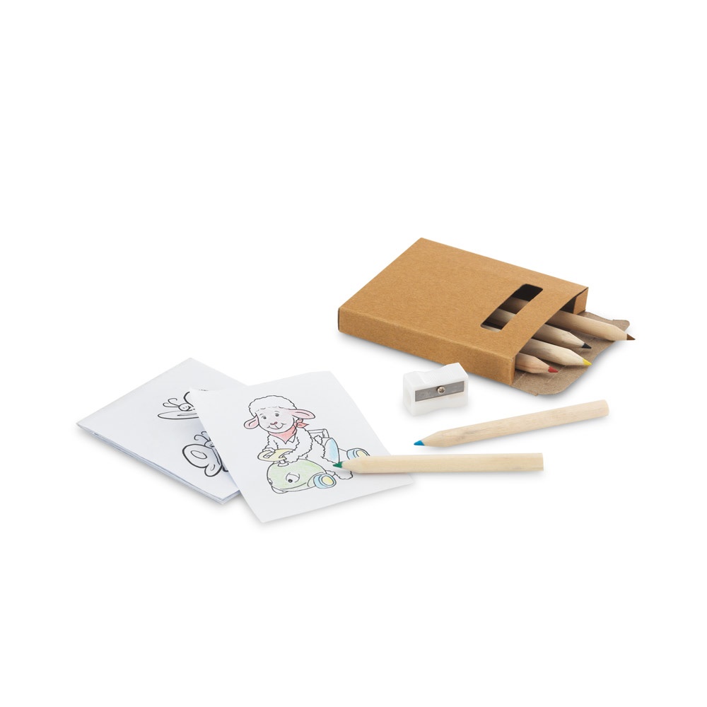 Coffret de coloriage ANIM. dans une boîte en carton