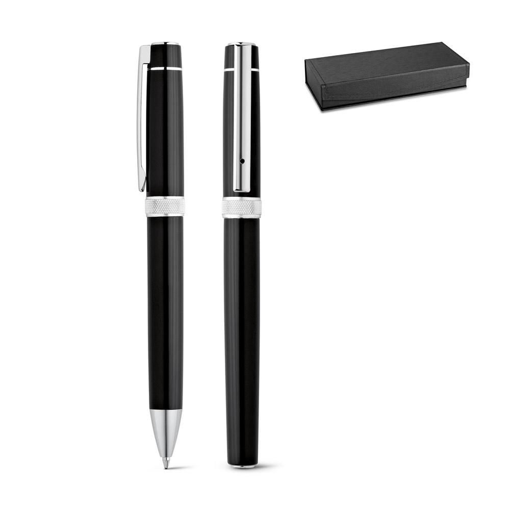 DOURO. Coffret stylo roller et stylo bille en métal.