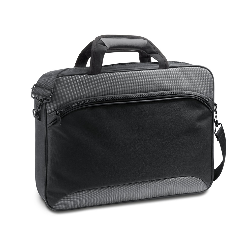 SANTANA. Sacoche pour ordinateur portable 15,6" en tissu bicolore 600D et 300D.