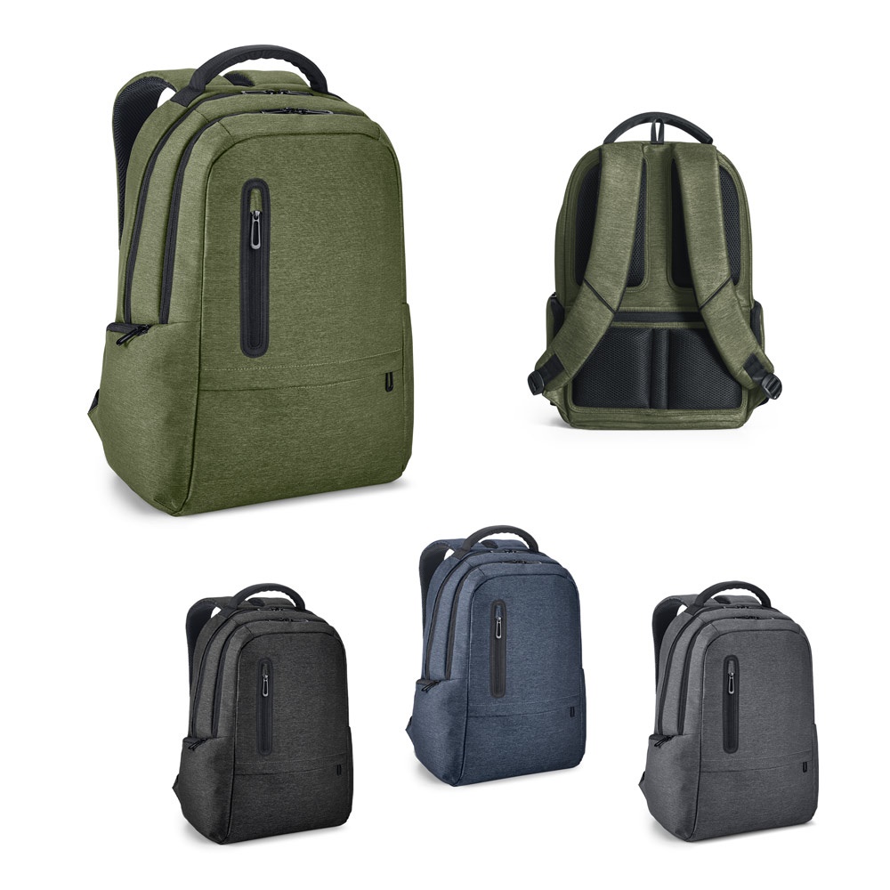BOSTON. Sac à dos imperméable pour ordinateur portable 17 pouces en nylon bicolore.