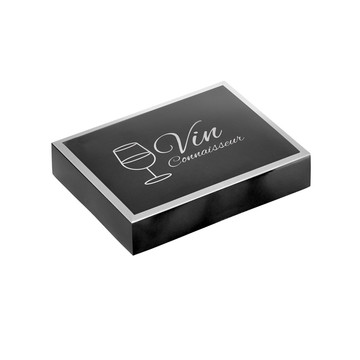 BARIL. Coffret à vin en zinc et acier inoxydable - 