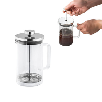 Cafetière JENSON 600 ml en verre borosilicate et acier inoxydable