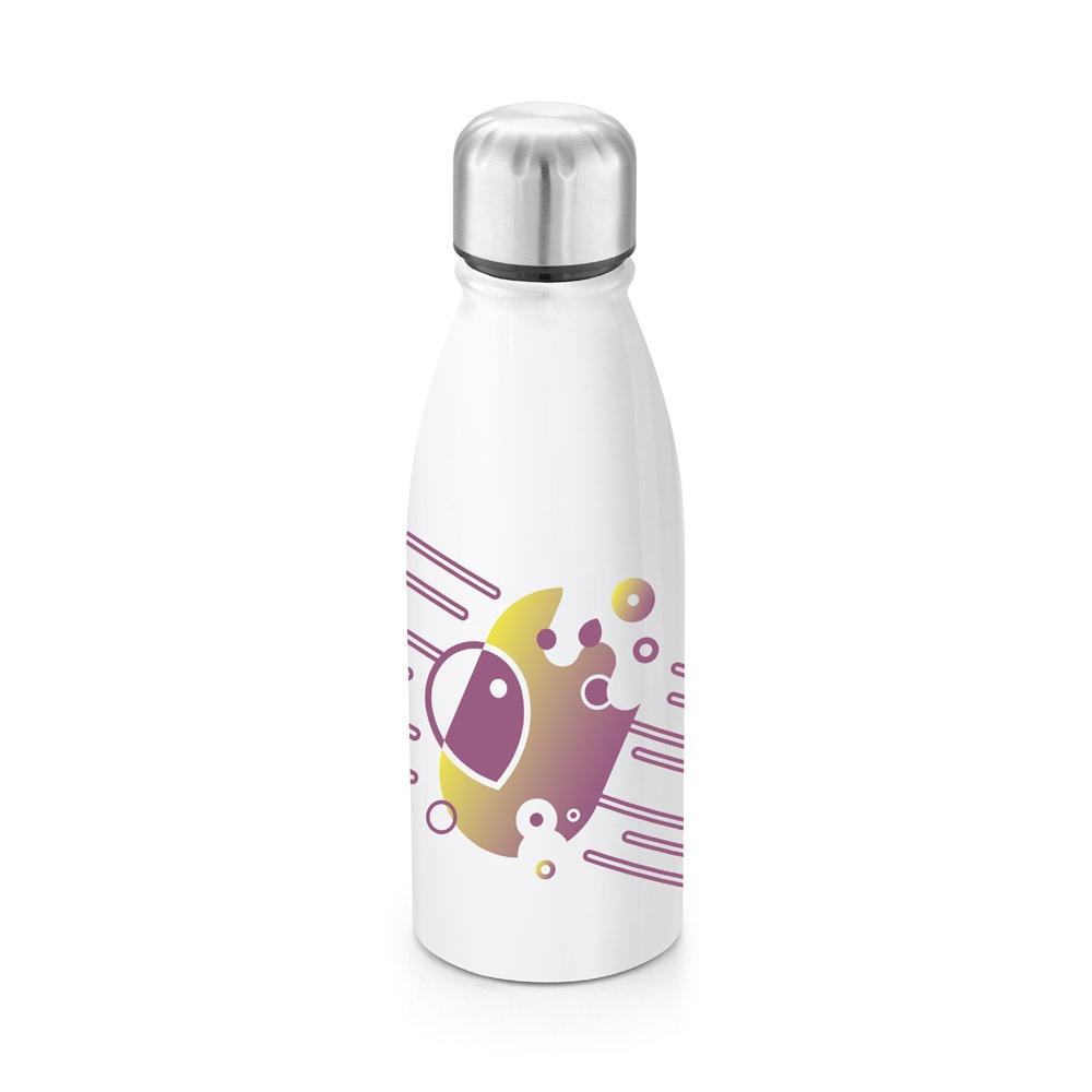 BILLY. Gourde en aluminium avec bouchon en acier inoxydable pour sublimation, 500 ml - BILLY. Gourde en aluminium avec bouchon en acier inoxydable pour sublimation, 500 ml