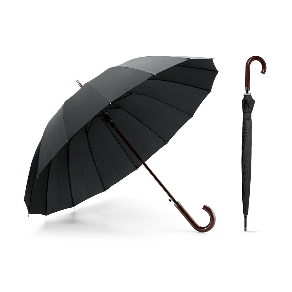HEDI. Parapluie en pongée 190T à 16 baleines avec ouverture automatique.