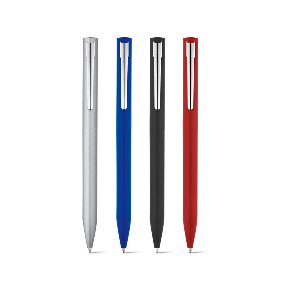 WASS. Stylo à bille en aluminium avec mécanisme à rotation.