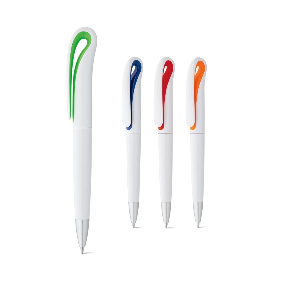 TOUCAN. Stylo à bille avec mécanisme à rotation et clip.