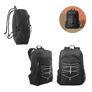 SAC À DOS DELFOS. Sac à dos pour ordinateur portable en polyester recyclé 300D et 600D avec éléments réfléchissants.