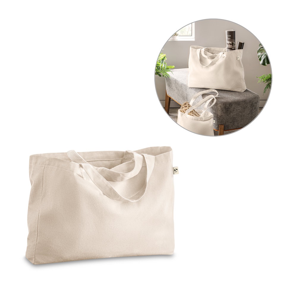 PARME. Sac en coton (50 %), coton recyclé (30 %) et polyester (20 % rPET) (280 g/m²)