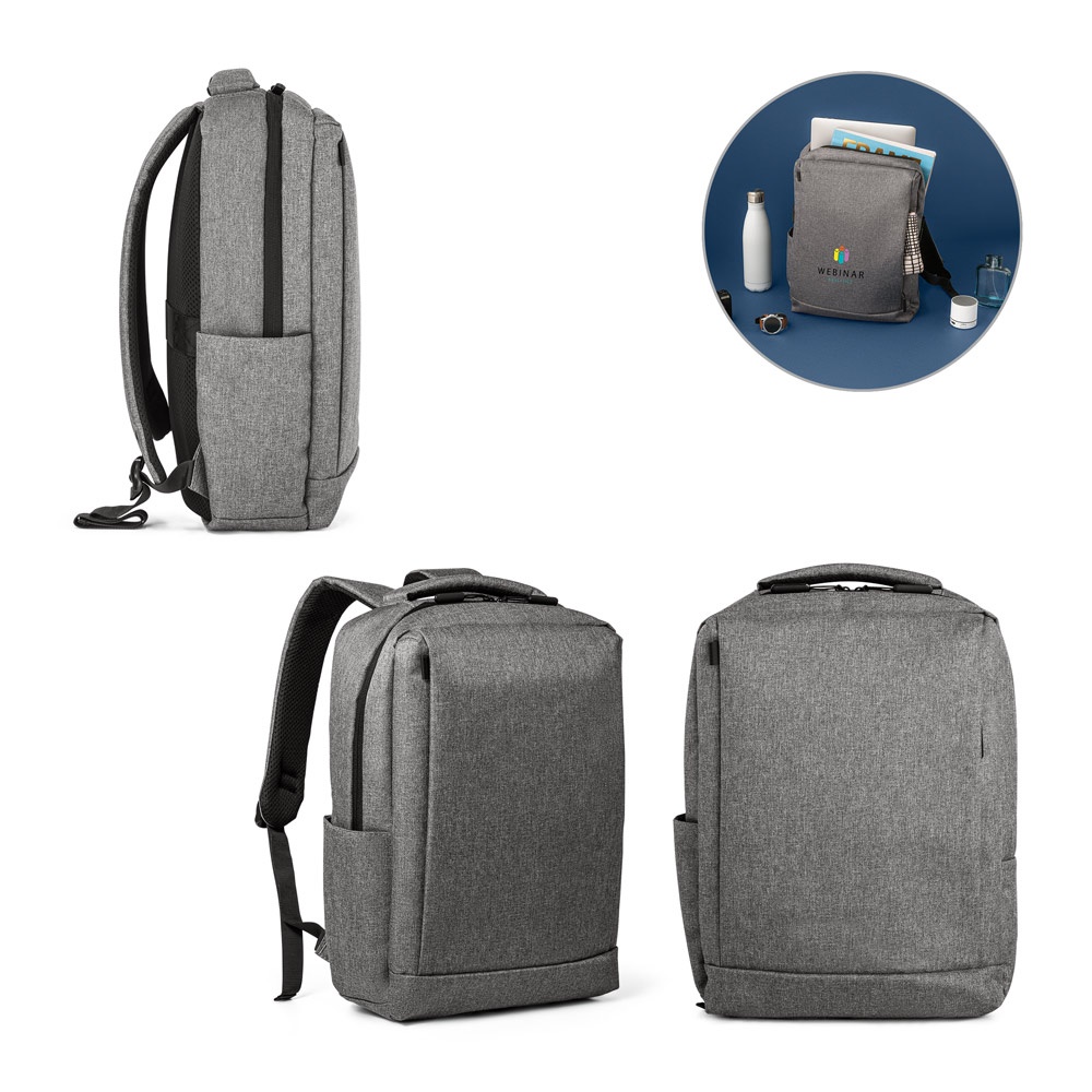 BOLOGNE. Sac à dos pour ordinateur portable 15,6" en toile 300D.