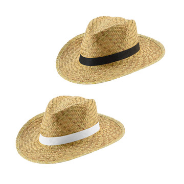 JEAN POLI. Chapeau de paille naturelle