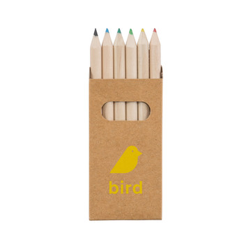 BIRD. Boîte de 6 crayons de couleur - 