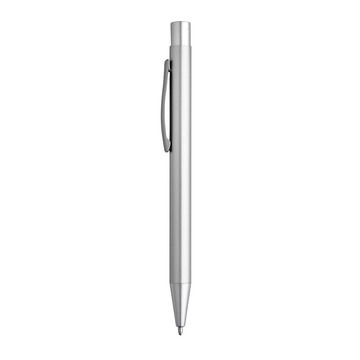 Stylo bille en aluminium LEA avec clip - 127 - Chrome satiné