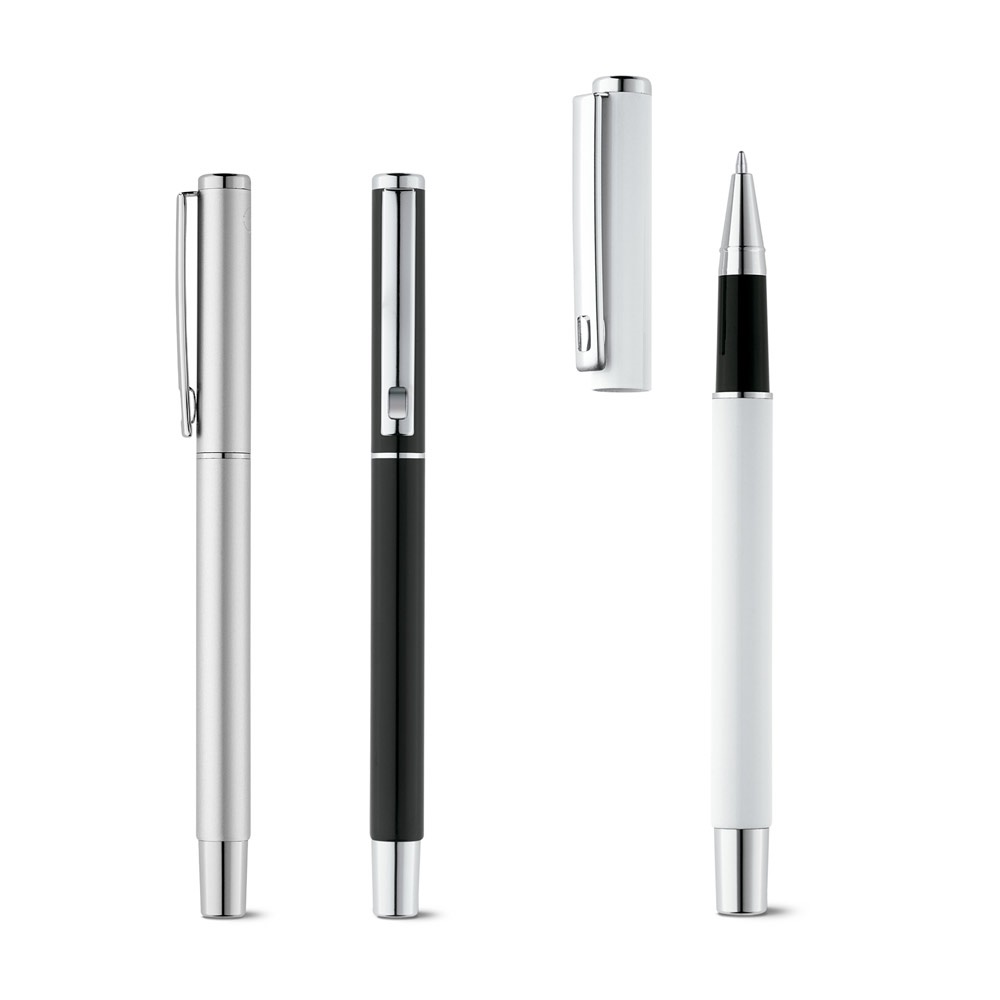 DANY. Stylo roller en aluminium recyclé (100 % rAL) avec clip.