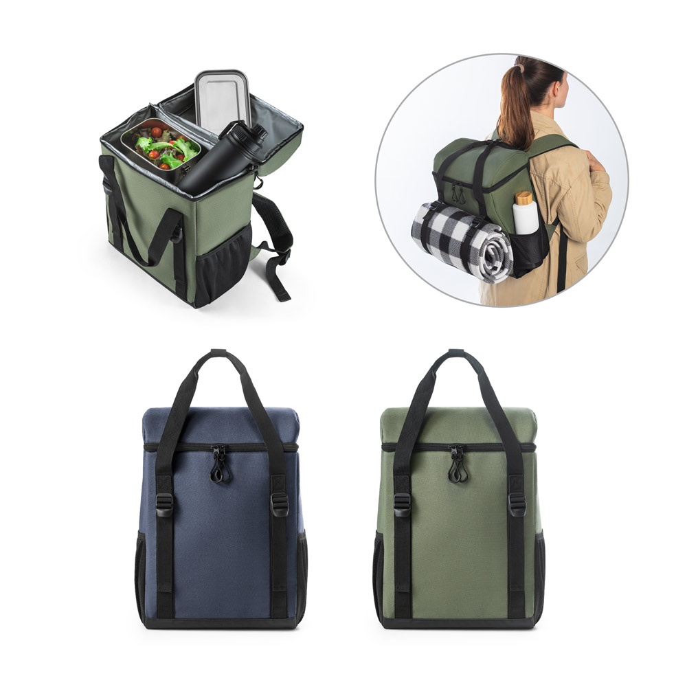 ROMA L. Sac à dos thermique rembourré de 16 L en polyester recyclé ripstop 600D