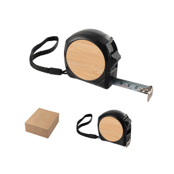 Mètre ruban ODENSE V. de 5 mètres, fabriqué en ABS recyclé (100 % rABS) et en bambou.