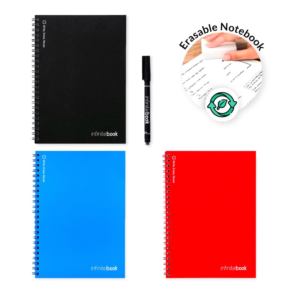 INFINITEBOOK PLAIN A5. Infinitebook avec couverture souple et 15 pages blanches de type tableau blanc.