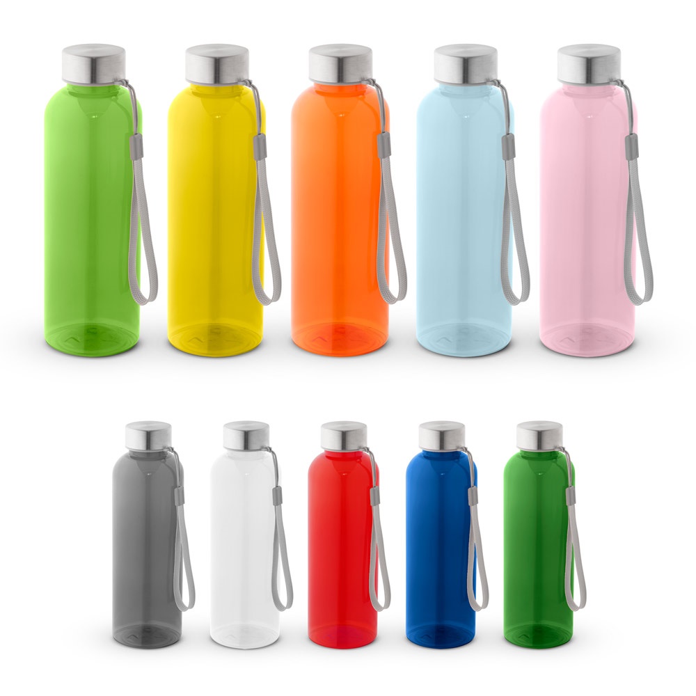 Bouteille d'eau ENDERS M. en PET recyclé (100 % rPET), transparente et brillante, 600 ml