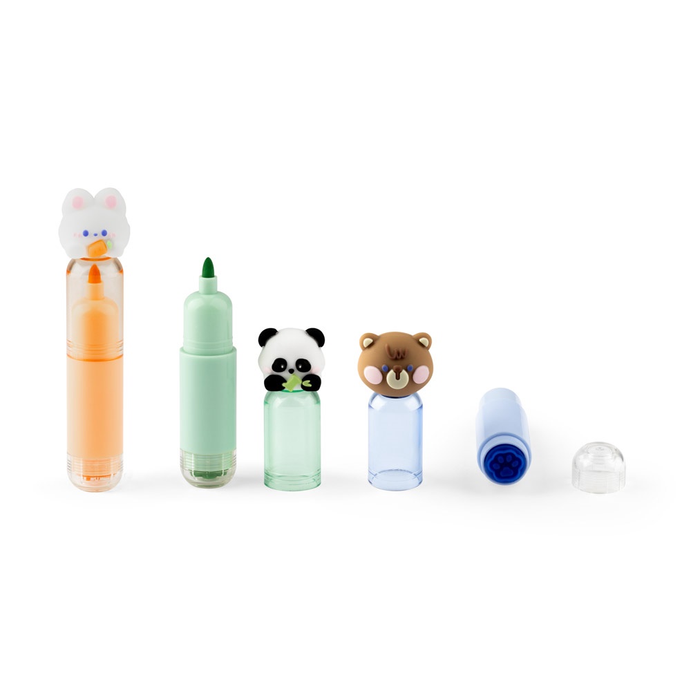TROPICAL. Lot de 3 stylos en ABS conçus pour les enfants.