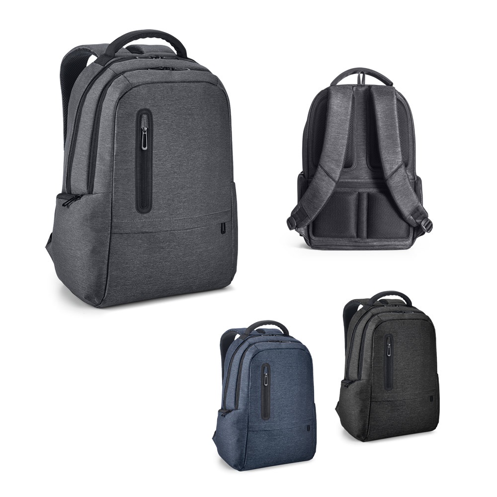 RE-BOSTON. Sac à dos pour ordinateur portable en nylon recyclé bicolore imperméable avec compartiment en polyester recyclé 210D.