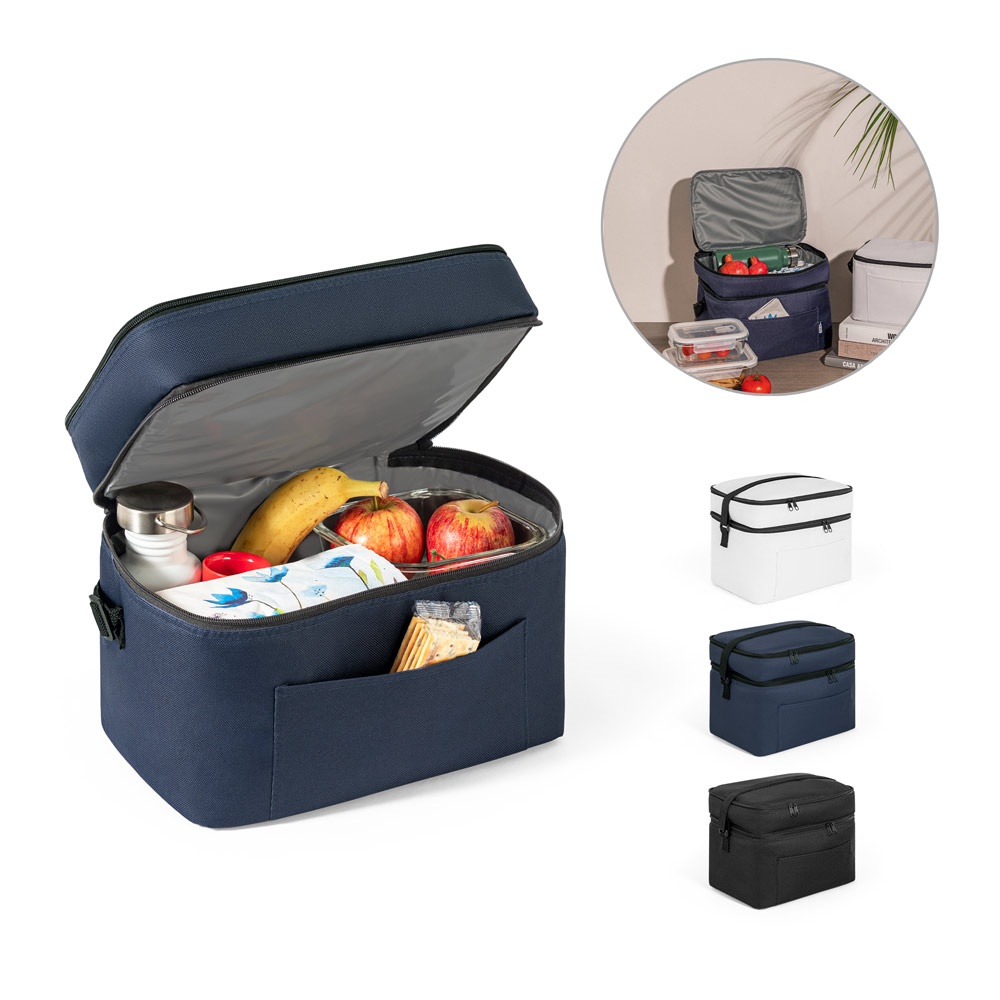 CANCUN GRAND FORMAT. Sac isotherme 14L en polyester recyclé 600D avec bandoulière réglable.