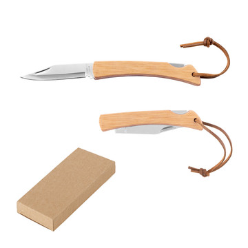 RANGER. Couteau avec lame en acier inoxydable et manche en bambou.