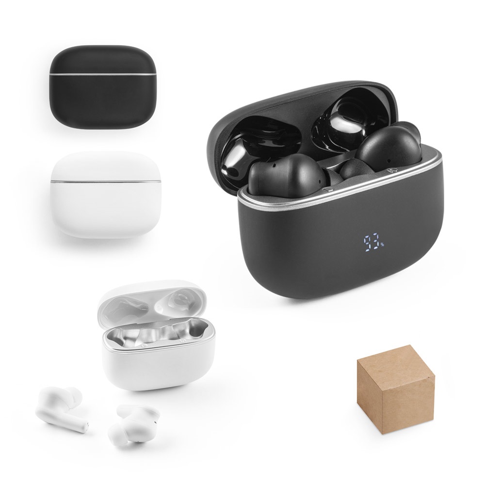 CAUBY. Écouteurs sans fil avec réduction de bruit active et 7 heures d'autonomie, fabriqués à partir d'ABS recyclé (100 % rABS).
