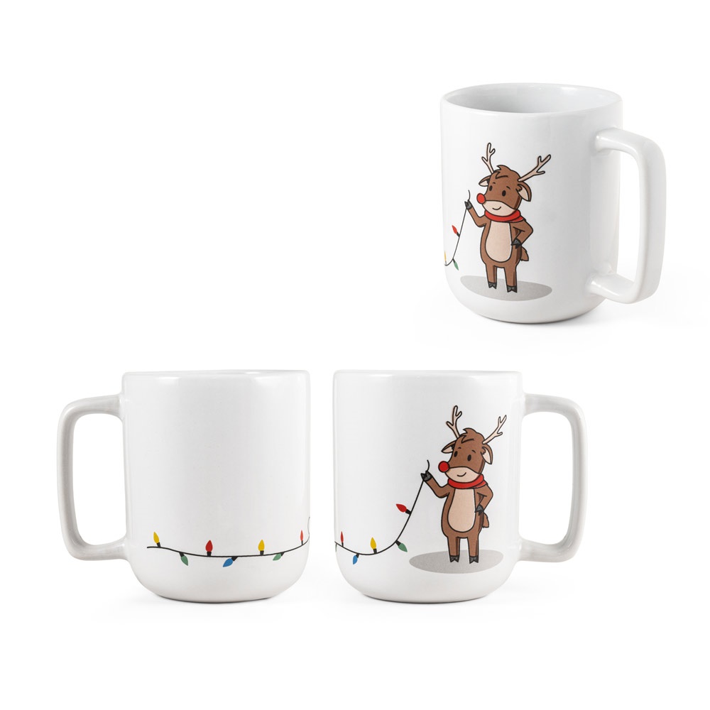 Mug de Noël imprimé rennes, 330 ml