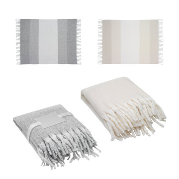 CONFORTABLE. Couverture en polyester recyclé (100 % rPET) (300 g/m²), effet mohair