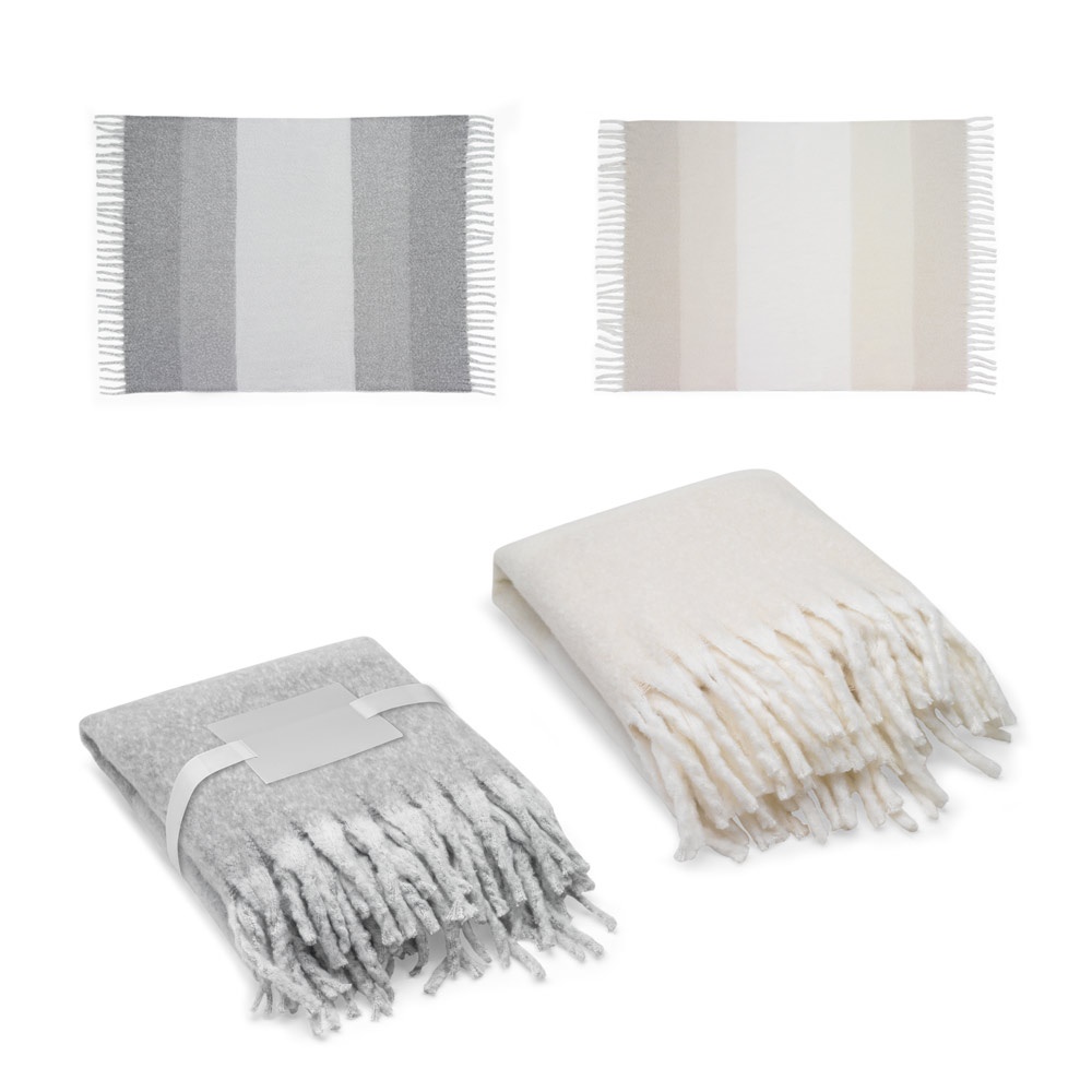 CONFORTABLE. Couverture en polyester recyclé (100 % rPET) (300 g/m²), effet mohair