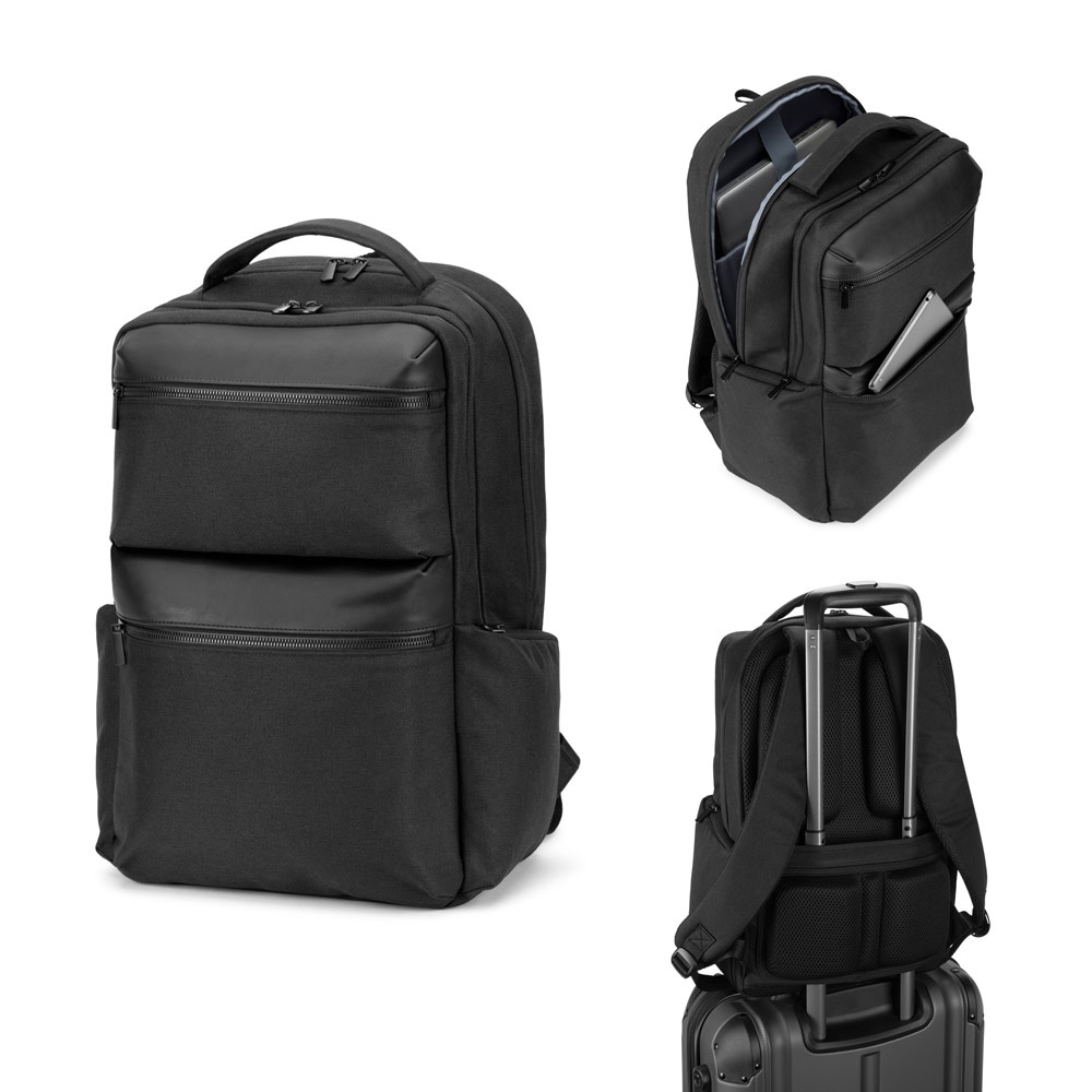 COPENHAGUE. Sac à dos en sergé recyclé déperlant avec deux grandes poches avant, 43,6 cm (17'3")