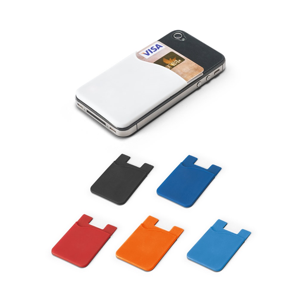 SHELLEY. Porte-cartes pour smartphone en silicone.