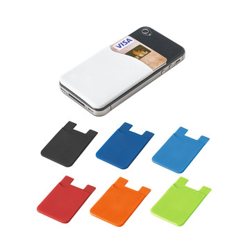 SHELLEY. Porte-cartes pour smartphone en silicone.