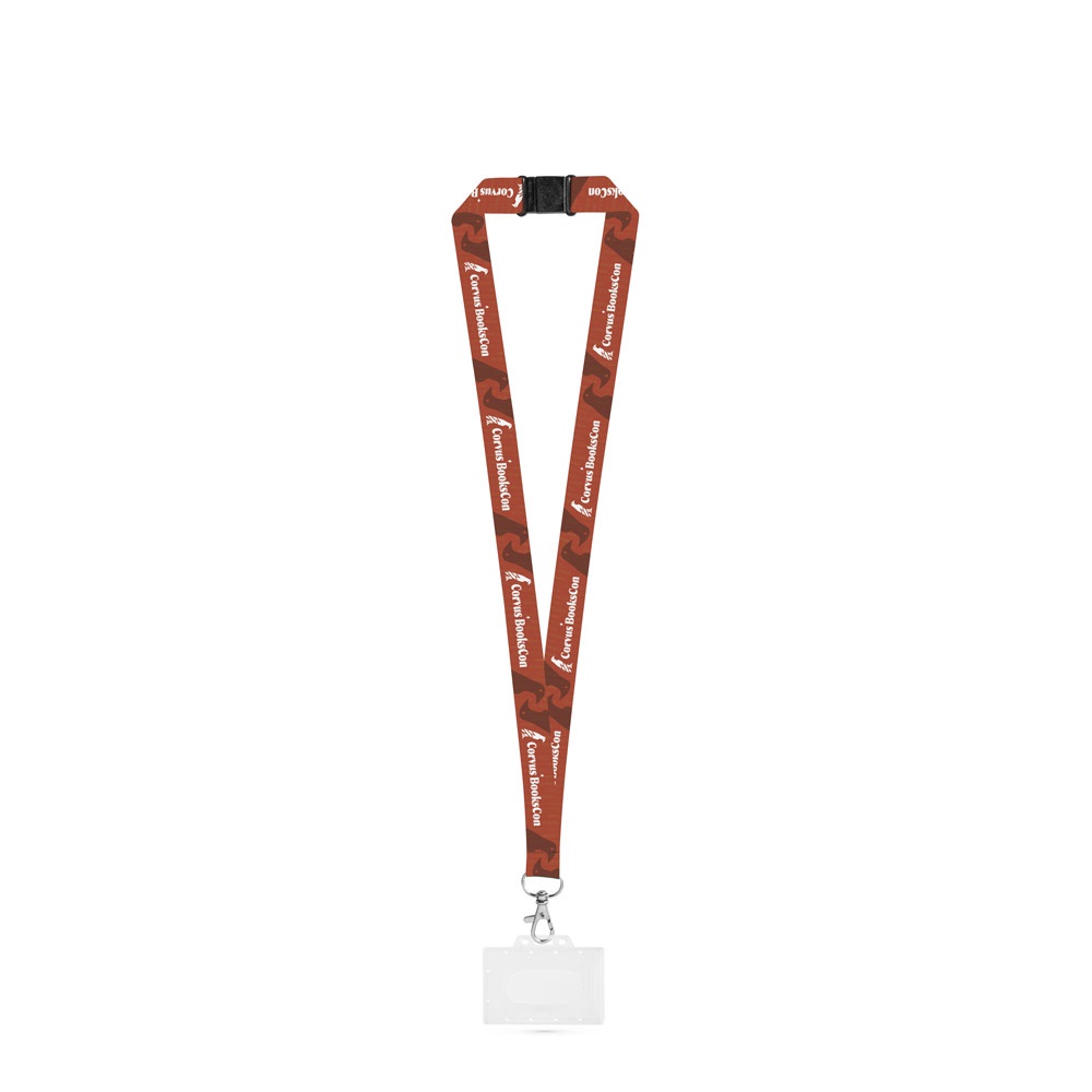 BARNSLEY. Lot de lanières SUBLIMATION Long II (20 mm) en polyester recyclé (100 % rPET) avec mousqueton de 20 mm, verrou de sécurité et porte-badge rigide 91 x 68 mm