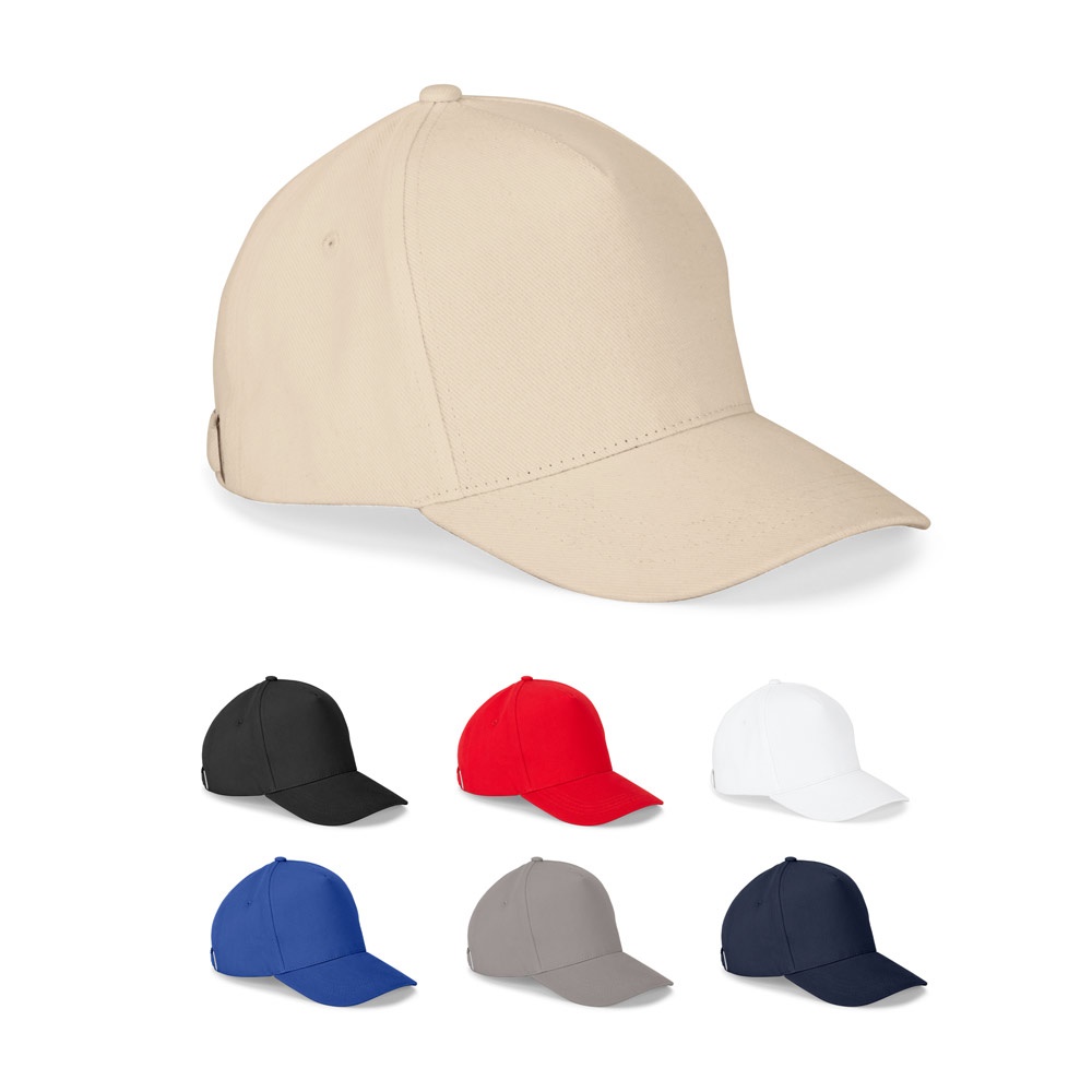 Casquette ASHTON. 100 % coton (260 g/m²) à 5 panneaux