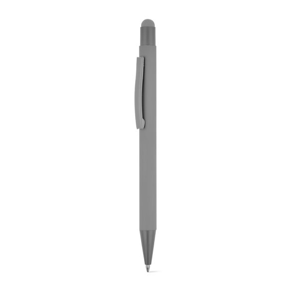CLINT TOUCH. Stylo à bille au design moderne, fabriqué en aluminium recyclé (100 % rAL) avec une finition caoutchoutée. - 113 - Gris