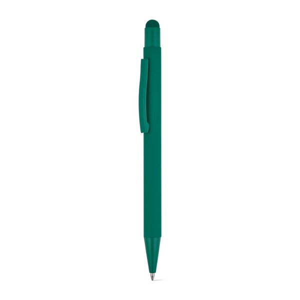 CLINT TOUCH. Stylo à bille au design moderne, fabriqué en aluminium recyclé (100 % rAL) avec une finition caoutchoutée. - 129 - Vert foncé