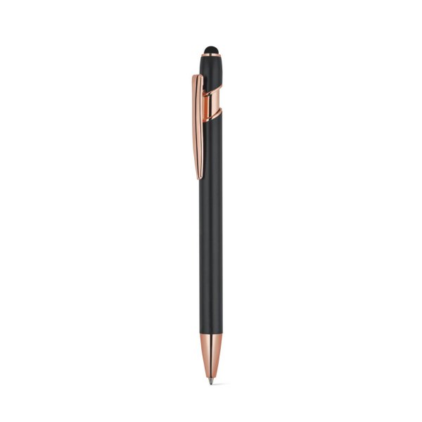NEIL ROSE. Stylo à bille en aluminium recyclé (100 % rAL), finition mate et encre bleue. - 103 - Noir